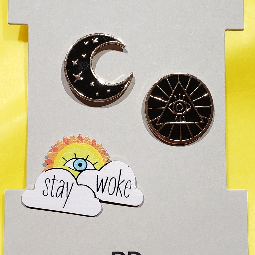 NWT 3 Enamel Pin Set!